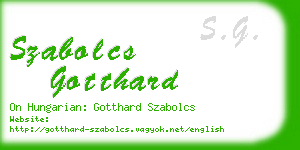 szabolcs gotthard business card